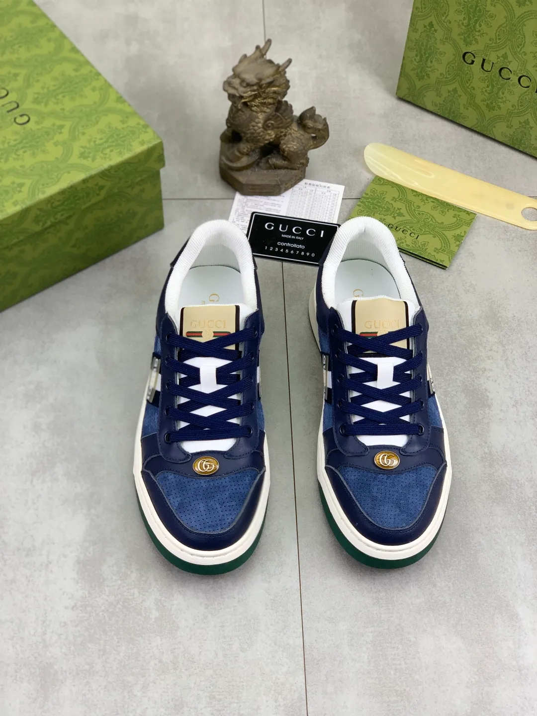 Men's shoes 💰P420💰 [New model] (GUCCI) official website's latest 🎁🎁casual and fashionable men's shoes 👟, hot style 💥 style is simple and elegant, exclusive for trendy men. Unique official website's latest brand double G elements 👑Original Gucci decoration, fashionable and generous, the fabric is original frosted calfskin ✅Fully imported first-layer pigskin lining, the official website specifies wear-resistant, lightweight original rubber casual outsole, the classic model is taken in kind at the counter🎬38-44 (45 46 customized) 3️⃣ colors available